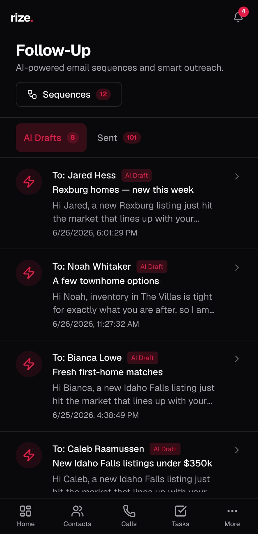 Follow-Up on mobile